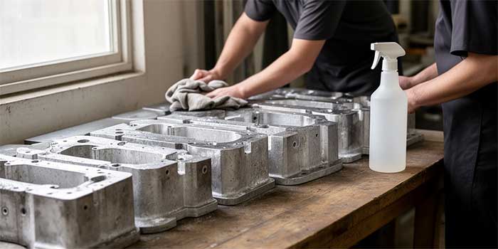 Чистые формы после применения биоразлагаемого спрея